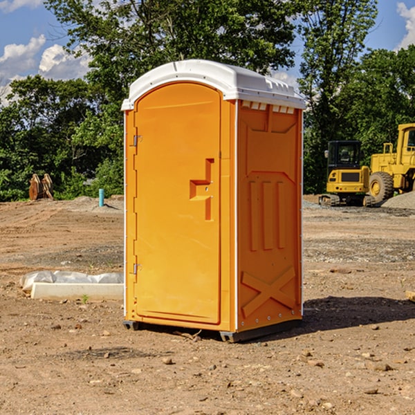 how often are the porta potties cleaned and serviced during a rental period in Casstown OH